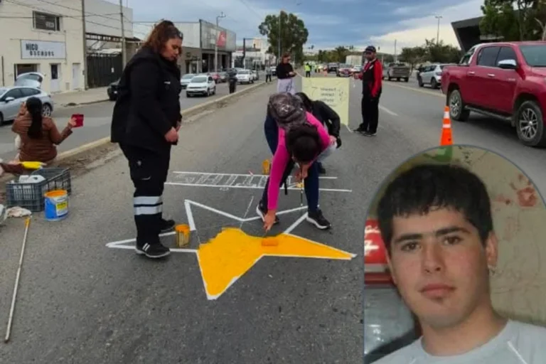 Pintaron una nueva estrella amarilla en homenaje a Matías Daniel Miranda atropellado en la Ruta 3