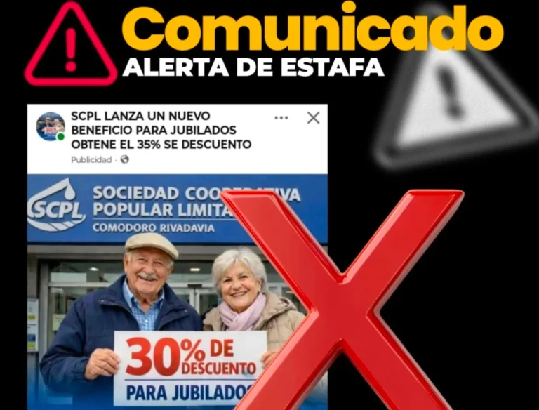 Alertan por una publicación falsa que ofrece beneficios para jubilados en nombre de la SCPL