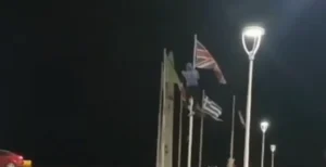 Quitó una bandera británica en plena vigilia por Malvinas